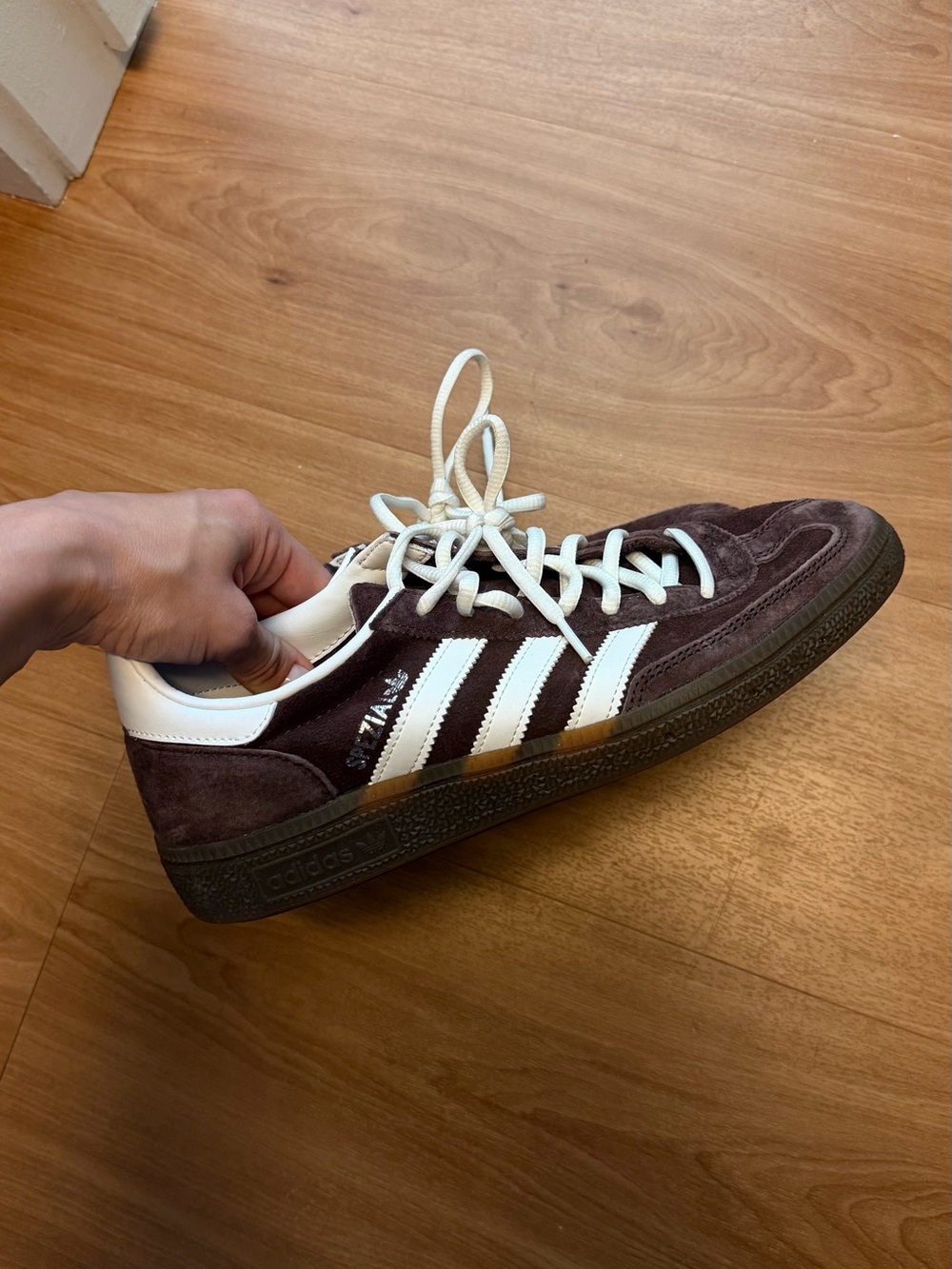 adidas Spezial Sneaker in Dark Brown and White